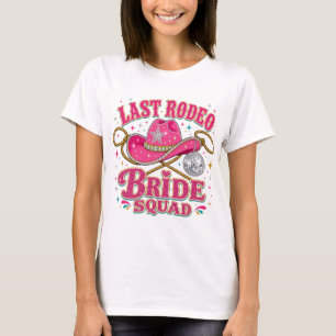 Camiseta Última Noiva do Rodeio Esquadra Disco Cowgirl Desp