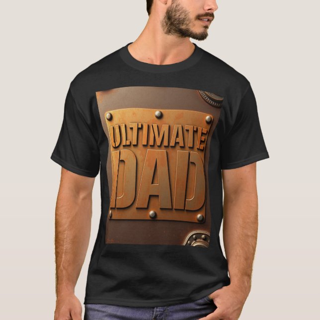 Camiseta Ultimate Dad Metallic Plate Dad Gift (Frente)
