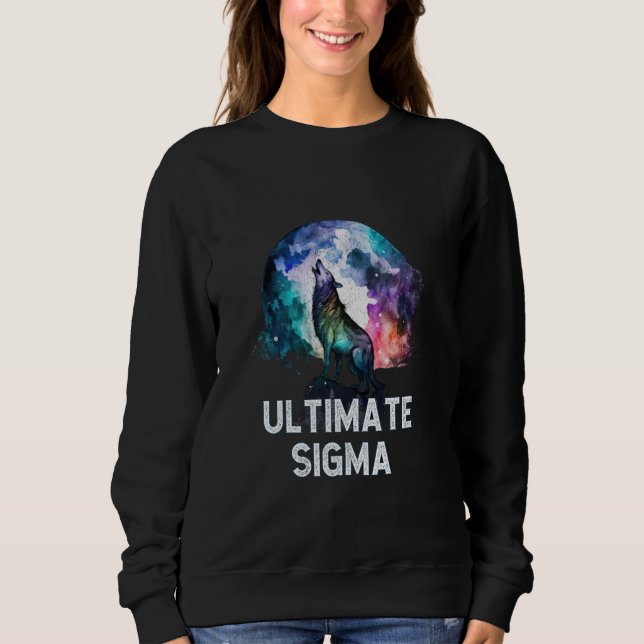 Camiseta Ultimate Sigma Howling Wolf Moon Workout Gym Lifti (Frente)