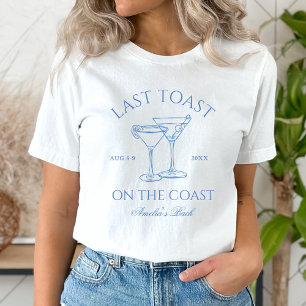 Camiseta Último Brinde na Costa Fim de Semana de Solteira A