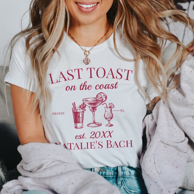 Camiseta Último Brinde Na Festa de solteira Da Praia Costei (Criador carregado)