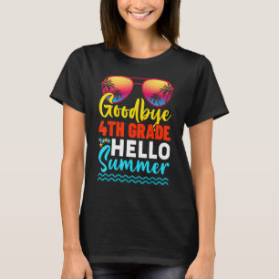 Camiseta Último Dia da Escola Adeus 4º Ano Olá Verão