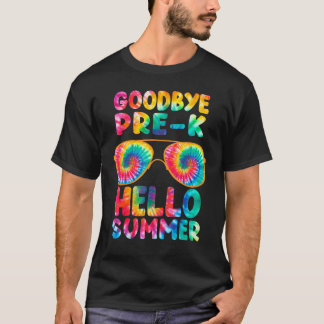 Camiseta Último Dia Da Escola Adeus Pré K Olá Hora De Verão