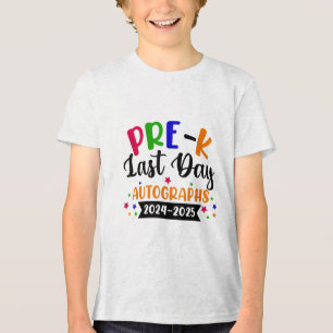 Camiseta Último Dia Da Escola Ano 2025 Autografo Pré K Grad