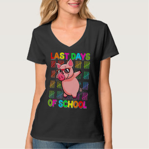 Camiseta Último Dia Da Escola Dabbing Pig Boys Graduando Me