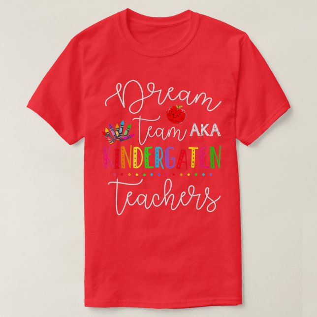 Camiseta Último Dia Da Escola De Volta À Equipe De Sonhos (Frente do Design)