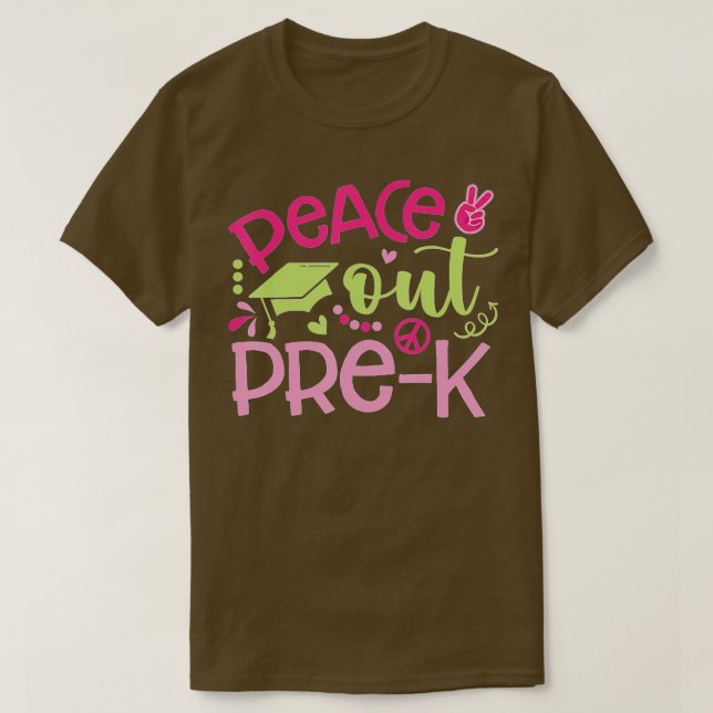 Camiseta Último Dia da Escola Despacha Crianças Pré-K Profe (Frente do Design)