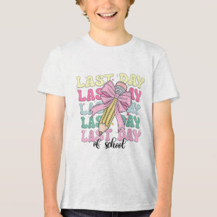 Camiseta Último Dia Da Escola Feliz Fora Da Coqueta Da Esco
