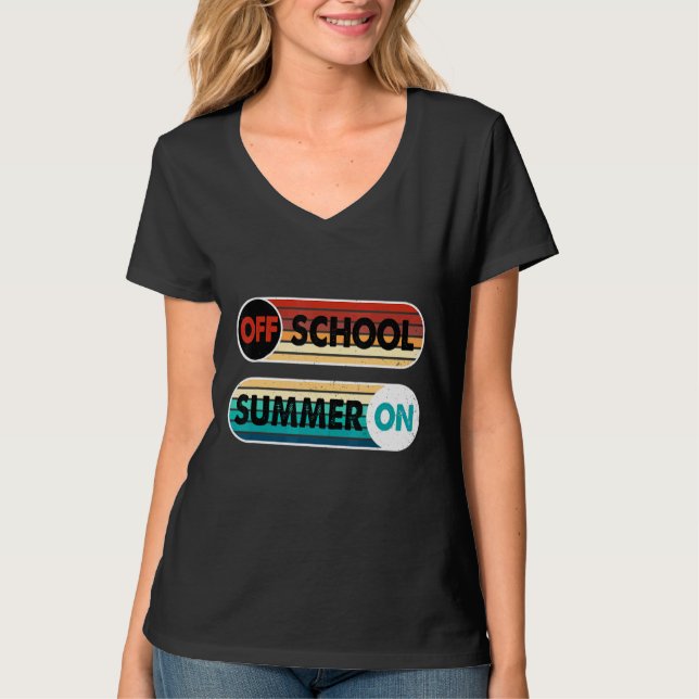 Camiseta Último Dia Da Escola Para Professores No Verão (Frente)
