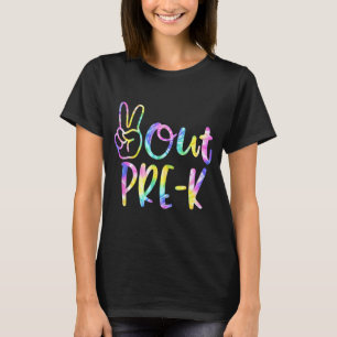 Camiseta Último Dia da Escola Paz Na Pré-Escola Pré-Ensino