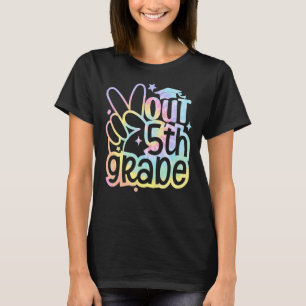 Camiseta Último Dia da Escola, Tie Dye Peace Out 5