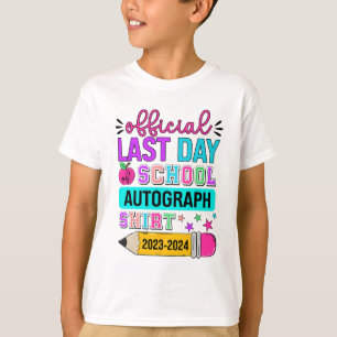 Camiseta Último Dia Da Faculdade, Autografo Lápis 2023-2022