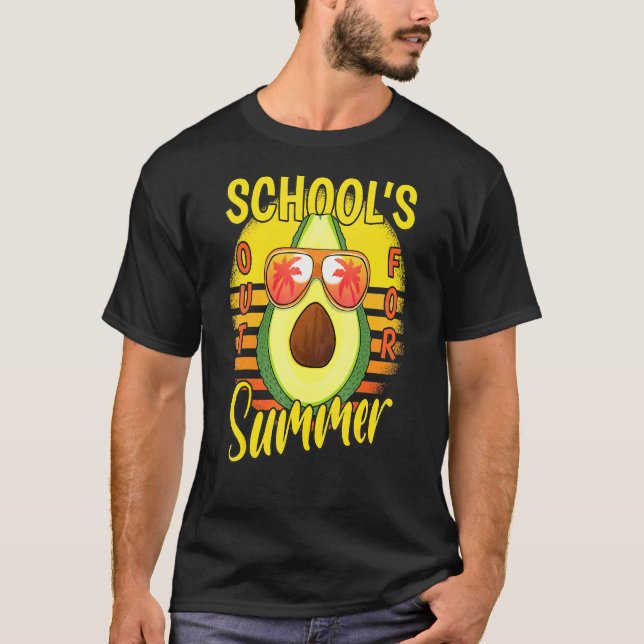 Camiseta Último Dia Das Escolas Fora Para Férias De Verão N (Frente)