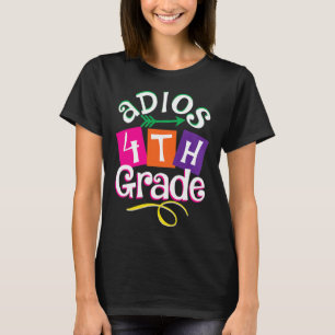 Camiseta Último Dia de Adios Escolares Crianças de Formataç
