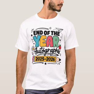 Camiseta Último Dia de Aula Autógrafos de Fim de Ano 2026