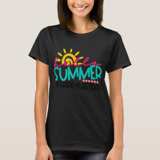 Camiseta Último Dia de Aula de Verão para Professor Engraça