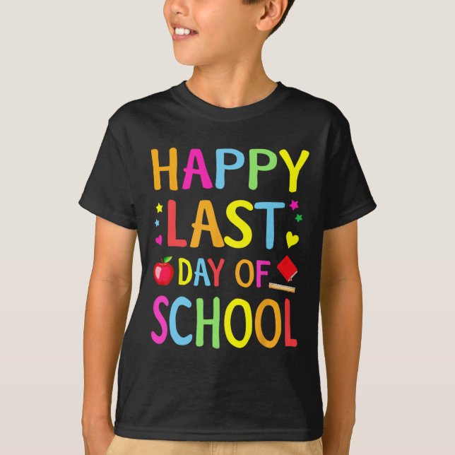 Camiseta Último Dia De Aula Engraçado Fim De Ano Professor  (Frente)
