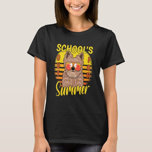 Camiseta Último Dia De Aulas Fechadas Para Verão Yorkshire  (Frente)