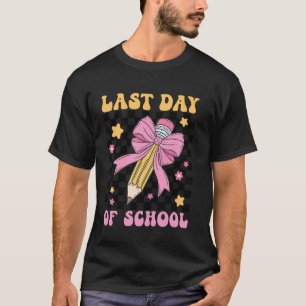 Camiseta Último Dia de Escola Meninas Coquete Laço Graduand