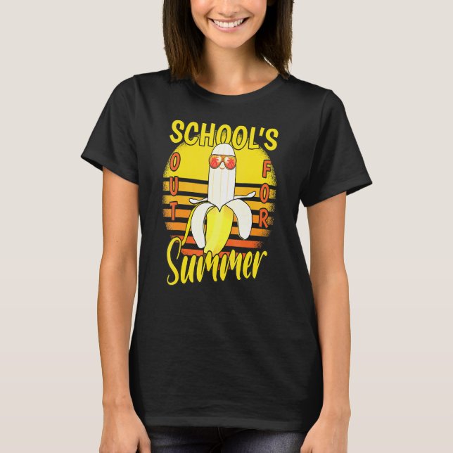 Camiseta Último Dia De Escolas Fora Para Férias De Verão Ba (Frente)