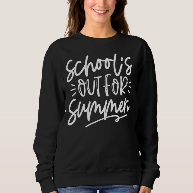 Camiseta Último Dia De Escolas Para Professores De Verão (Frente)