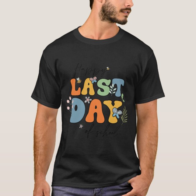 Camiseta Último Dia De Formatura Escolar Professor Groovy E (Frente)