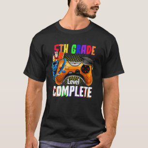 Camiseta Último Dia De Graduação Do Nível De 5 Da Escola