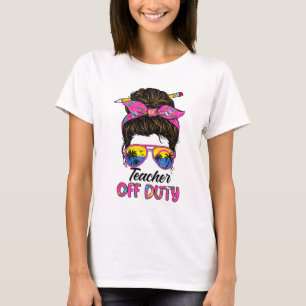Camiseta Último Dia De Professora De Serviço De Cabelo De A