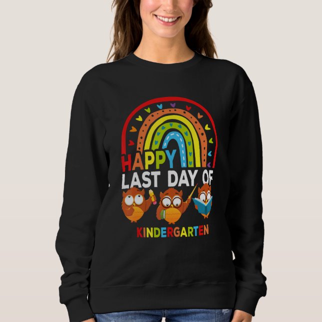 Camiseta Último Dia De Professora Do Jardim De Infância Owc (Frente)