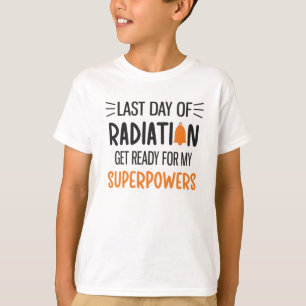 Camiseta Último Dia De Radiação Do Sobrevivente de cânc