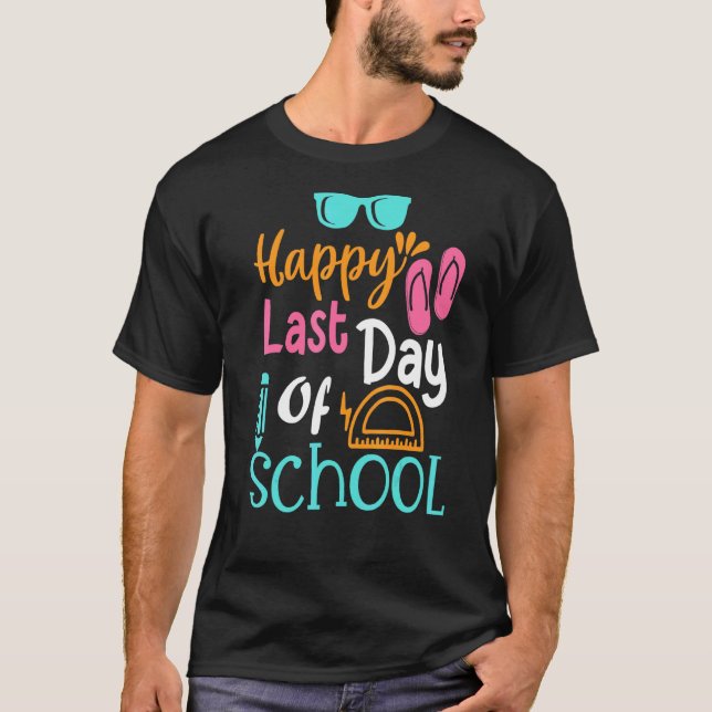 Camiseta Último Dia De Verão Da Escola (Frente)