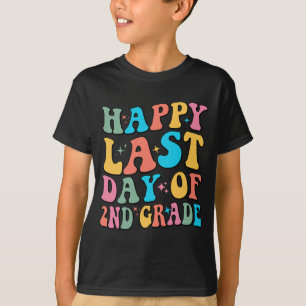 Camiseta Último Dia Do 2º Ano Último Dia De Aula Groovy