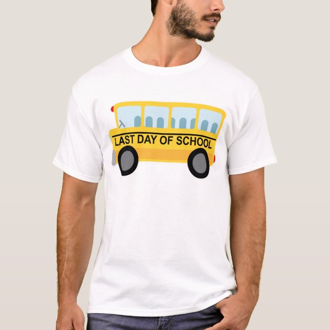 Camiseta Último dia do presente do auto escolar da escola (Frente)