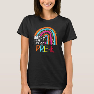 Camiseta Último Dia Do Professor Leopard Rainbow Graduati