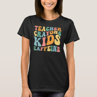 Camiseta Último Dia Groovy de Professores Escolares Giz Col