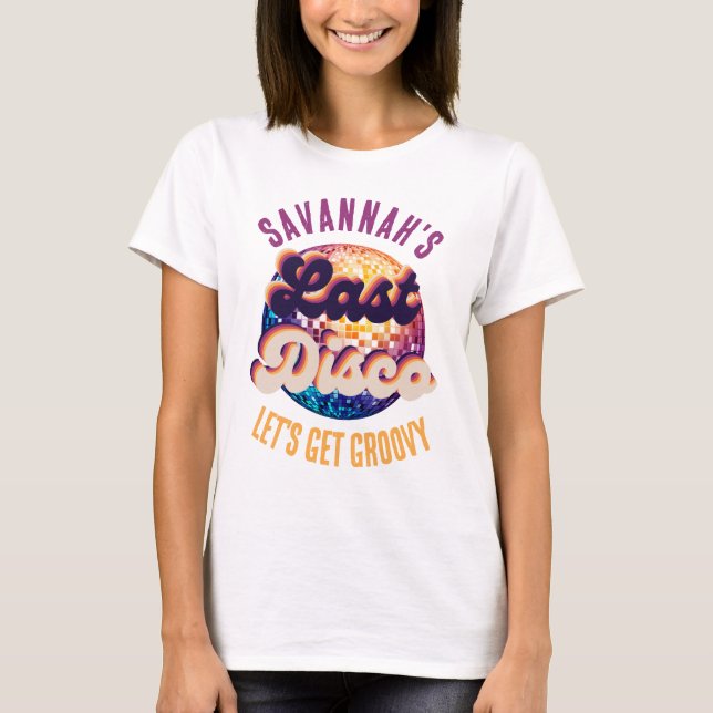 Camiseta Último Disco Retro Despedida de Solteira Dama de H (Frente)