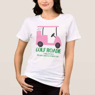 Camiseta Último Golfe Swing Despedida de Solteira Rosa Verd