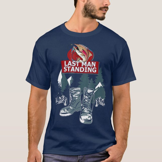 Camiseta Último Homem Apelando Para Homens Mulheres (Frente)