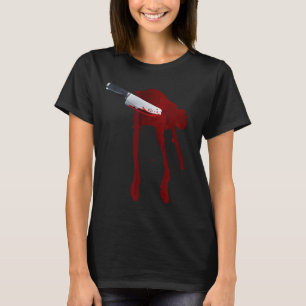 Camiseta Último Minuto, Falso Sangue Falso, Esfaqueamento,