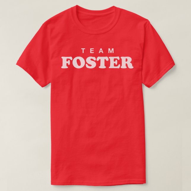 Camiseta Último Nome da Equipe Foster Sobrenome de Casament (Frente do Design)