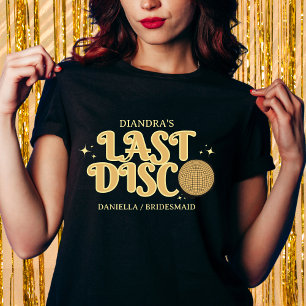 Camiseta Último Ouro de Disco e Bachelorette preto 70s