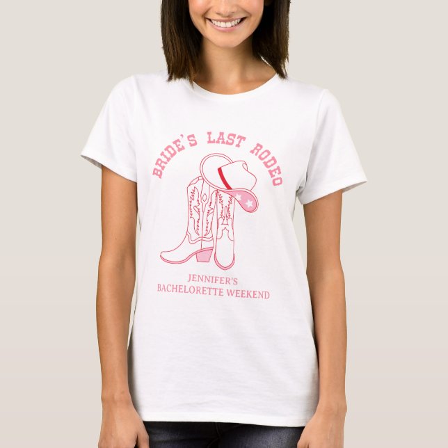 Camiseta último rodeio da noiva despedida de solteira weste (Frente)