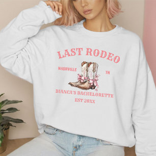 Camiseta Último Rodeio Western Coquette botas Bachelorette
