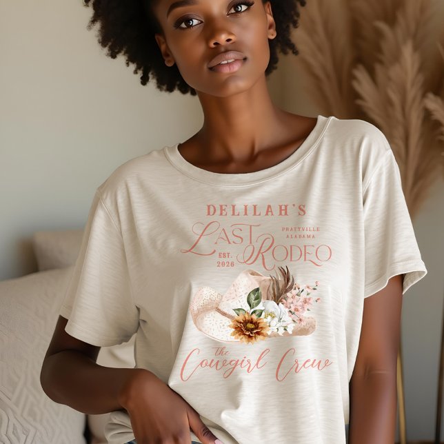 Camiseta Último Rodeo Chic Cowgirl Hat Western Bridal Party (Last Rodeo Chic Cowgirl Boots Western Bridal Party Tri-Blend Shirt)