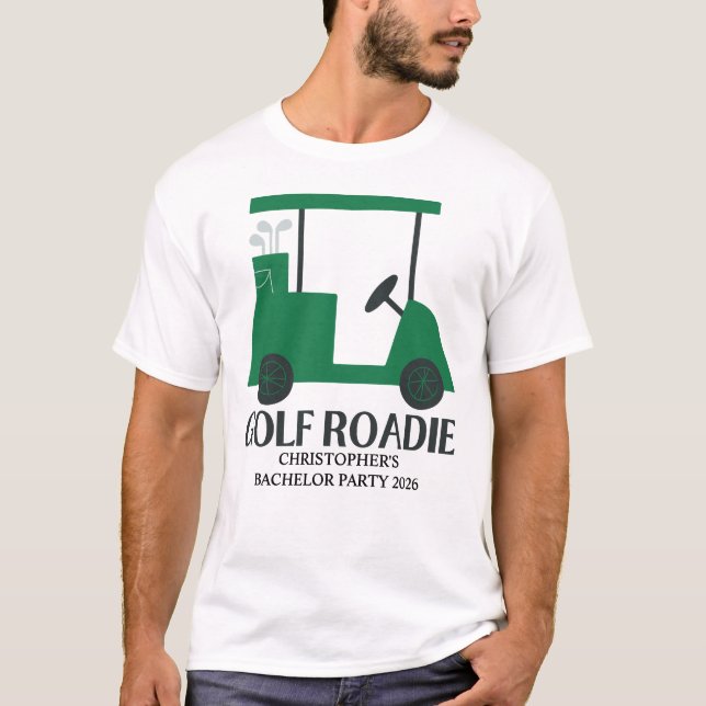 Camiseta Último Swing Golf Country Club Solteirão Preto Ver (Frente)
