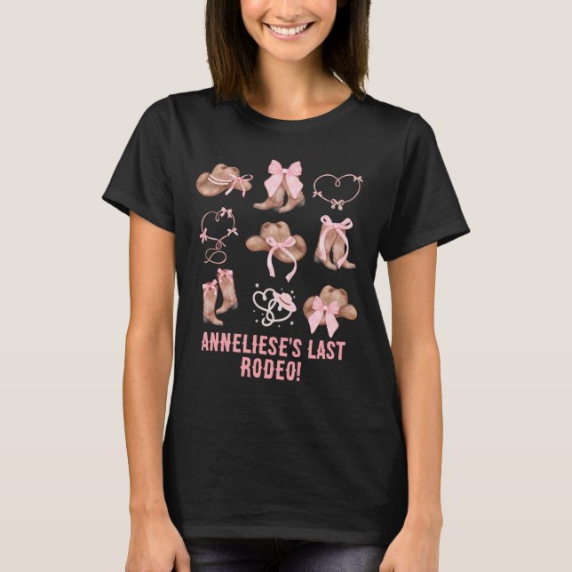 Camiseta Últimos Destaques da Bachelorette Pink Cowgirl (Frente)