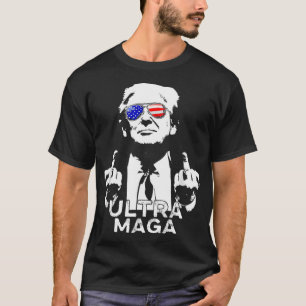 Camiseta Ultra Maga Eagle Funny Anti Biden USA Flag Pro Tru