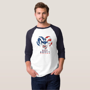 Camiseta Ultra Maga Skull   Capa básica 3/4 masculina Ragla