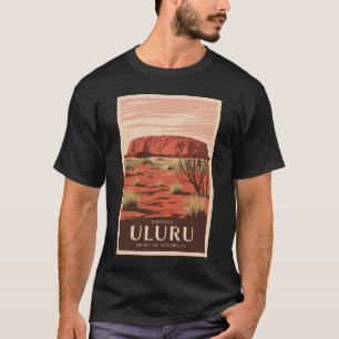 Camiseta Uluru Austrália - Viagem Art Vintage