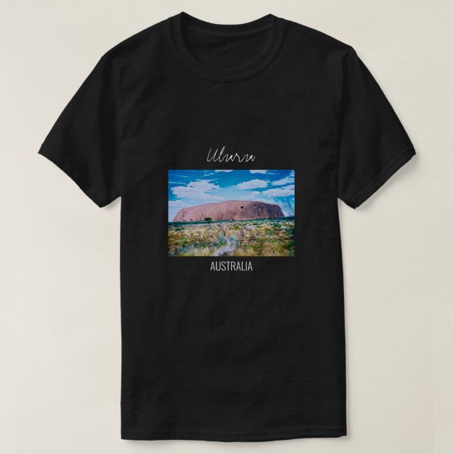 Camiseta Uluru sunrise viagem da Austrália Central (Frente do Design)